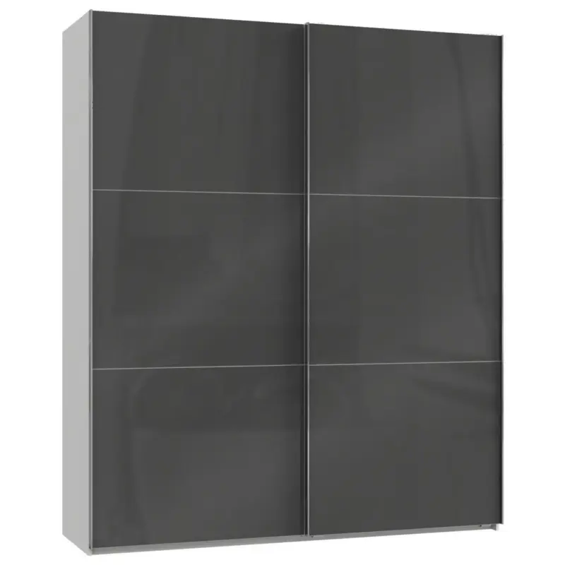 Schwebetürenschrank B: 200 Cm Level 36c Grau/weiß
