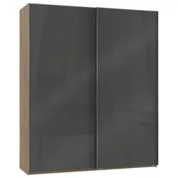 Schwebet&uuml;renschrank B: 200 Cm Level 36c Grau/eiche Dekor