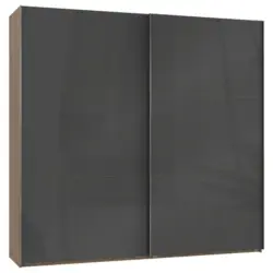 Schwebetürenschrank B: 250 Cm Level 36c Grau/eiche Dekor