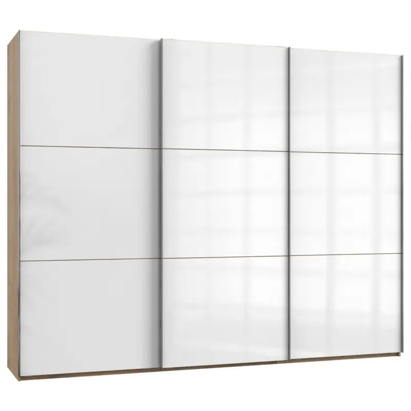 Schwebet&uuml;renschrank B: 300 Cm Level 36c Wei&szlig;/eiche Dekor