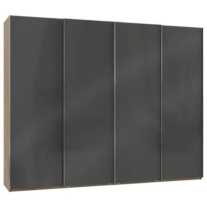 Schwebet&uuml;renschrank B: 300 Cm Level 36c Grau/eiche Dekor