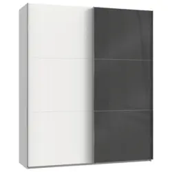 Schwebetürenschrank B: 200 Cm Level 36c Grau/weiß