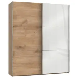 Schwebet&uuml;renschrank B: 200 Cm Level 36c Wei&szlig;/eiche Dekor