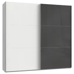Schwebetürenschrank B: 250 Cm Level 36c Grau/weiß
