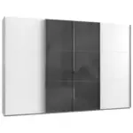 Möbelix Schwebetürenschrank B: 350 Cm Level 36c Grau/weiß