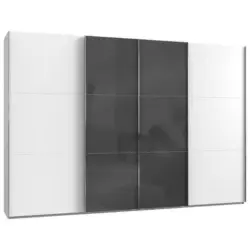 Schwebetürenschrank B: 350 Cm Level 36c Grau/weiß