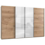 Möbelix Schwebetürenschrank B: 350 Cm Level 36c Weiß/eiche Dekor