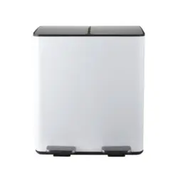 Treteimer Aliya 40l Wei&szlig; Metall Lxbxh: 45x30x51 Cm