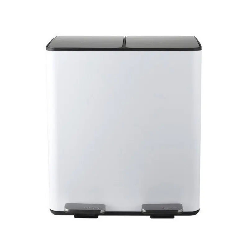 Treteimer Aliya 40l Wei&szlig; Metall Lxbxh: 45x30x51 Cm