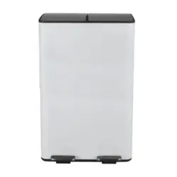 Treteimer Aliya Weiß Metall 60l Weiß Lxbxh: 45x30x71 Cm