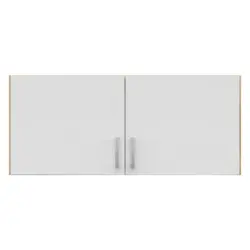 Aufsatzschrank B: 91 cm Brando, Eiche Dekor/Weiß