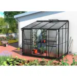 Möbelix Anlehn-Gewächshausbausatz Ida 5200 Hkp 4mm, Schwarz