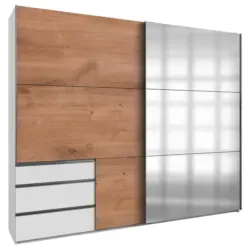 Schwebet&uuml;renschrank B: 250 Cm Level 36a Wei&szlig;/eiche Dekor