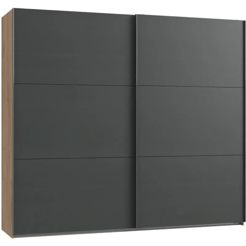 Schwebetürenschrank B: 200 Cm Level 36a Eiche Dekor/graphit