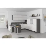 Möbelix U-küche Ip3150 Grau/grafit 255x294x298 Cm Ohne Geräte