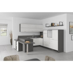 U-Küche Ip3150 Grau/Grafit 255x294x298 cm ohne Geräte