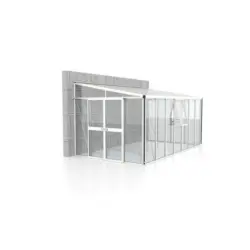 Anlehn-gew&auml;chshausbausatz Athena 11900 Esg/hkp, Weiss