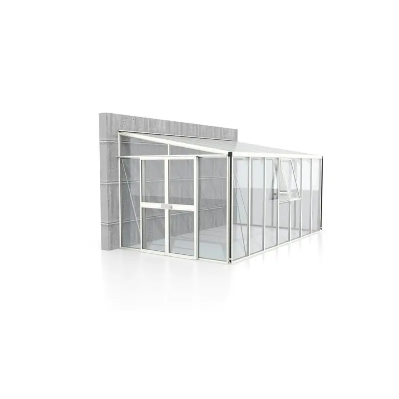 Anlehn-gew&auml;chshausbausatz Athena 11900 Esg/hkp, Weiss