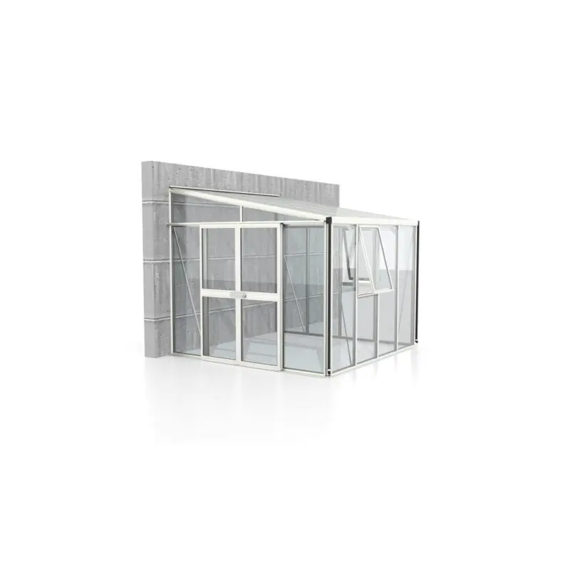 Anlehn-gewächshausbausatz Athena 7000 Esg/hkp, Weiss