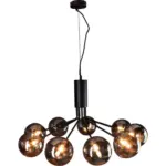 M&ouml;belix H&auml;ngeleuchte 9120-S9 Nero