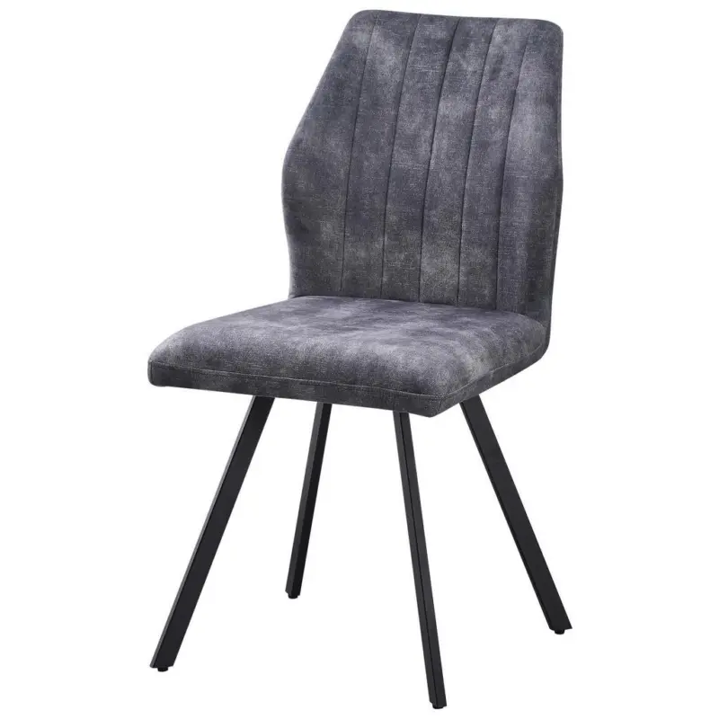 Vierfu&szlig;stuhl Johanna Bezug Webstoff Grau