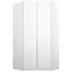 Eckschrank B: 117 cm Alabama, Weiß