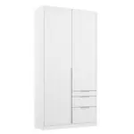 Möbelix Drehtürenschrank 91cm Alabama, Weiß