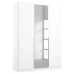 Möbelix Drehtürenschrank 136cm Alabama, Weiß