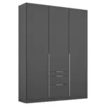 Möbelix Drehtürenschrank 136cm Alabama, Grau