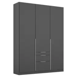 Drehtürenschrank 136cm Alabama, Grau
