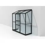 Möbelix Anlehn-Gewächshausbausatz Ida 1300 Esg3mm, Schwarz