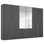 Möbelix Drehtürenschrank 271cm Alabama, Grau