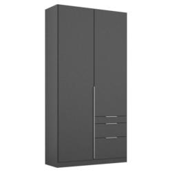 Drehtürenschrank 91cm Alabama, Grau