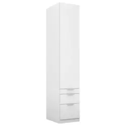 Drehtürenschrank Mit Laden B: 47 Cm Alabama, Weiß
