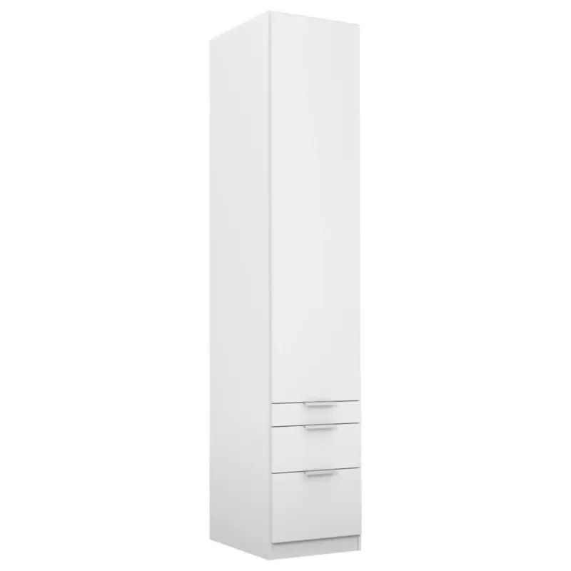 Drehtürenschrank Mit Laden B: 47 Cm Alabama, Weiß