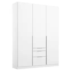 Dreht&uuml;renschrank mit Laden B: 136 cm Alabama, Wei&szlig;