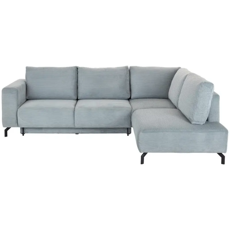 Ecksofa mit Schlaffunktion und Bettkasten Veni, Mintgrün