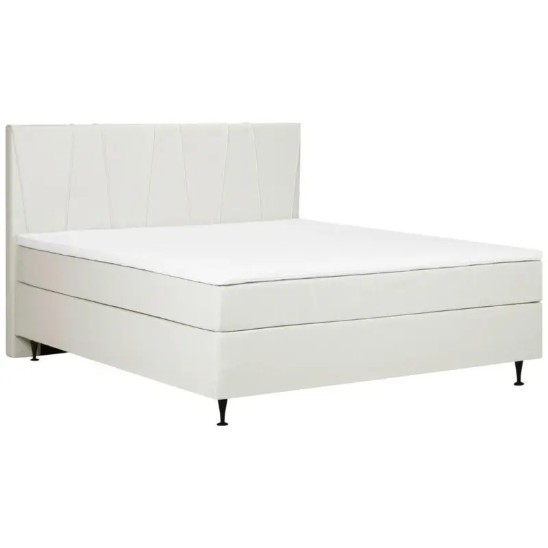 Boxspringbett mit Topper 140x200 cm Wels, Creme