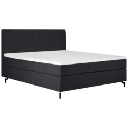 Boxspringbett Mit Topper 180x200 Cm Linz, Schwarz