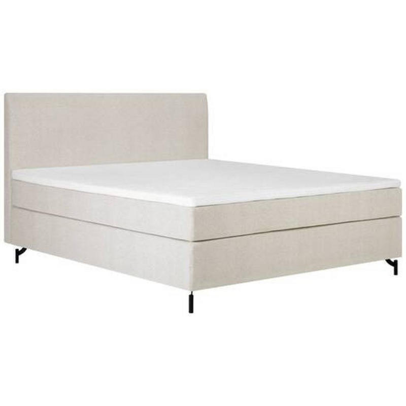 Boxspringbett mit Topper 140x200 cm Linz, Creme