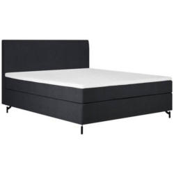 Boxspringbett Mit Topper 140x200 Cm Linz, Schwarz