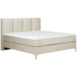 Boxspringbett Mit Topper 180x200 Cm Graz, Creme
