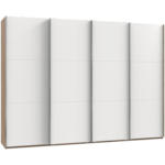 Möbelix Schwebetürenschrank B: 300 Cm Level, Weiß/eiche Dekor