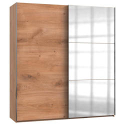 Schwebetürenschrank B: 200 Cm Level, Eichefarben Dekor