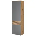 Möbelix Garderobenschrank Milan Grau/eiche Dekor B: 60 Cm