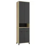 Möbelix Badezimmer Hochschrank Amora 54x193 Cm Anthrazit/eiche