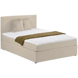 Boxbett mit Topper 160x200 cm Carolina Sandfarben