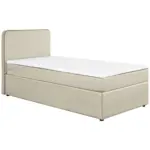 Möbelix Boxspringbett mit Topper 90x200 cm Anton, Beige