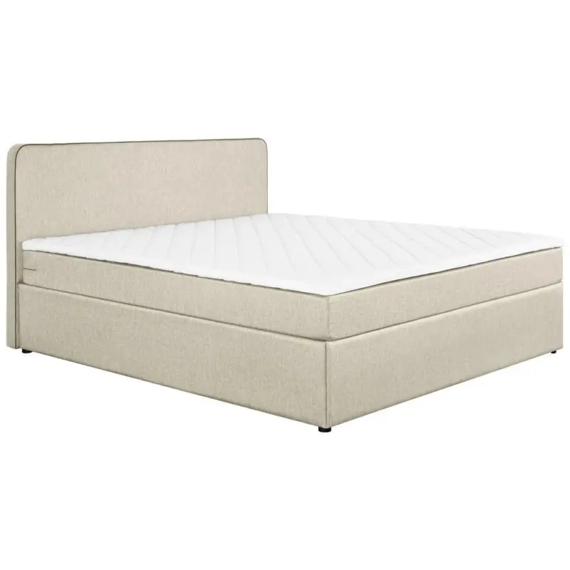 Boxspringbett Mit Topper 120x200 Cm Anton, Beige