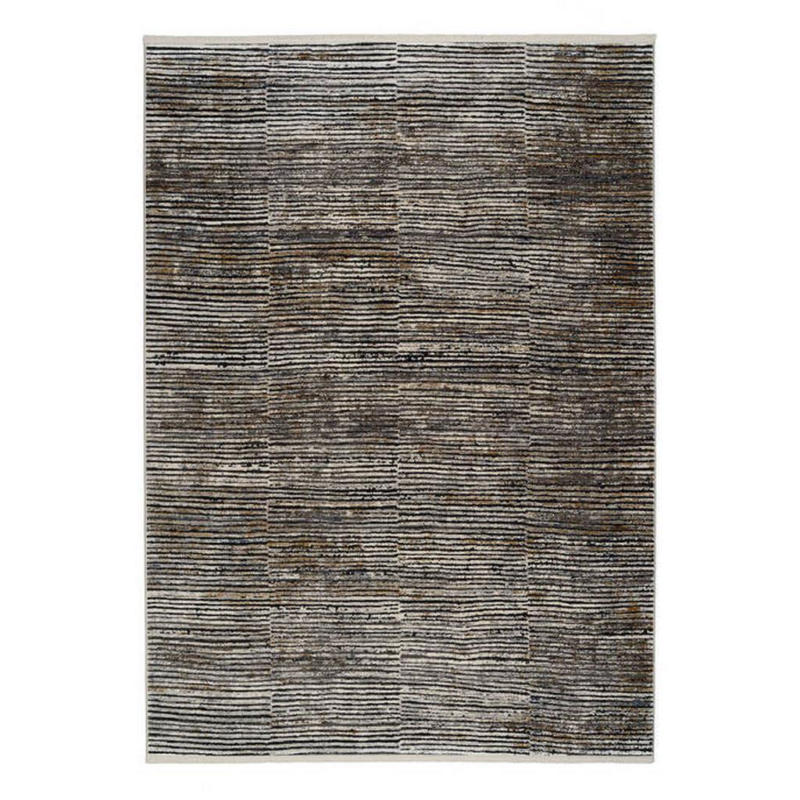 Webteppich Schwarz/beige Colorado Stripe 67x130 Cm